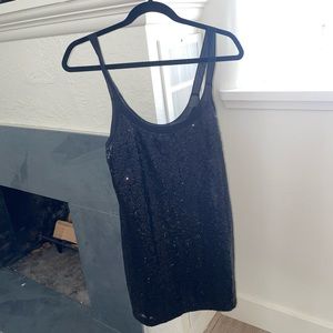 Armani exchange black glittery dress size M